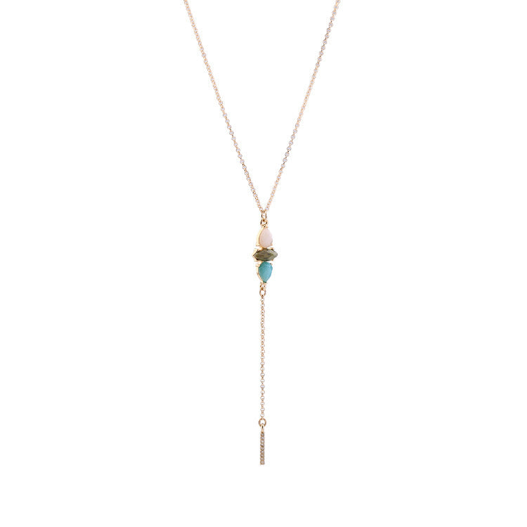 Wholesale Alloy Crystal Flower Necklace